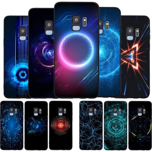 Funny The Geometry Of The Technological Wind Black TPU Soft Phone Case For Samsung Galaxy S20 S10 S9 S8 Plus Lite NOTE 10 9 8