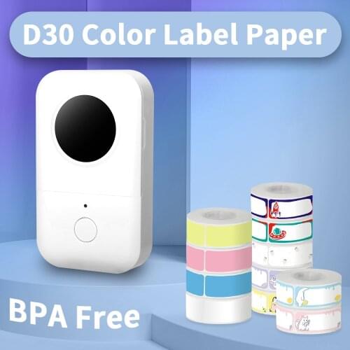 Thermal Mini Printers Square Price Adhesive Paper for Phomemo D30 Portable Label Maker Label Sticker Transparant 3 Roll/Box