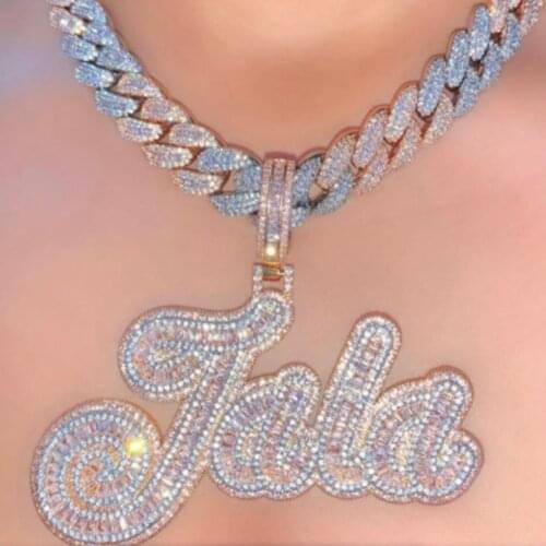 2021 New Hip Hop Large T Square Letter Pendant INS Net Red Same DIY 26 Letter Splicing Pendant