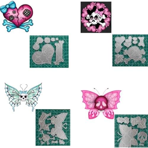 New Dies Halloween Skull Metal Cutting Dies Stencil Template Scrapbooking Embossing for Cards Making Album Decor Die Cut