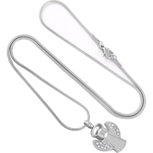 Angel Urn Pendant Necklace Memorial Ash Keepsakes Jewelry for Loved One