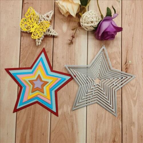 Pentagram background card Metal Cutting Dies for DIY Scrapbooking Album Paper Cards Decorative Crafts Embossing Die Cuts