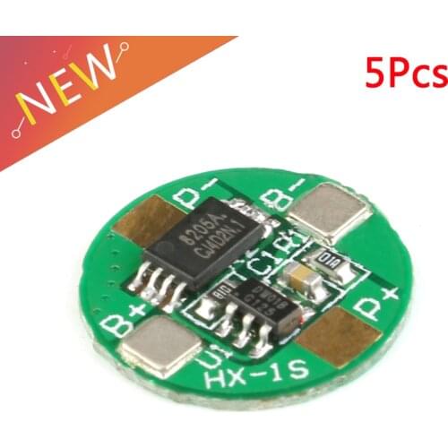 5PCS 3.7V 1S 2.5A 18650 li-ion BMS PCM Battery Protection Board PCB with Overcharge and Over Discharge Protection