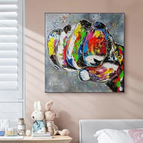 Pop Street Graffiti Art Fist Struggle Canvas Painting on The Wall Art Posters Prints Wall Pictures for Living Room Home Cuadros