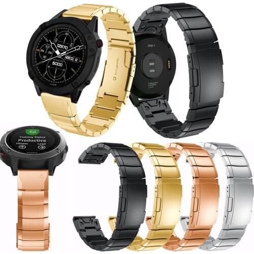 Strap width 22mm sport accessory wrists straps quick release stainless steel classic luxury wrist bands for Garmin Fenix 5 Bands