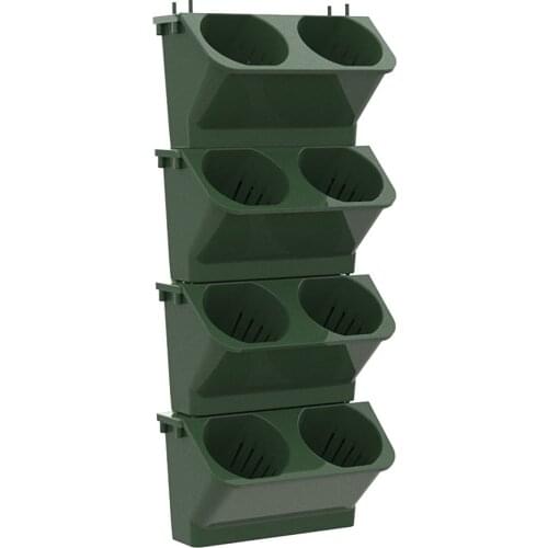 4pcs Self Watering Flower Pot Stackable Wall Planter Garden Plastic Pots Wall Hanging Vertical Succulents Plant Bonsai Pot Home