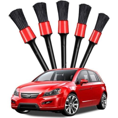 5pcs Car Detailing Brush Auto Cleaning Brushes Universal Wheel Dashboard Air Outlet Auto Detail Clean Tools Car Wash Accessories