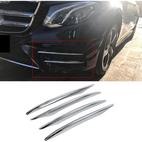 Front Bumper Lip Splitter Fog Lamp Grille Cover Trim Spoiler for Mercedes-Benz E Class W213 E200 E260 E300 2016-2020