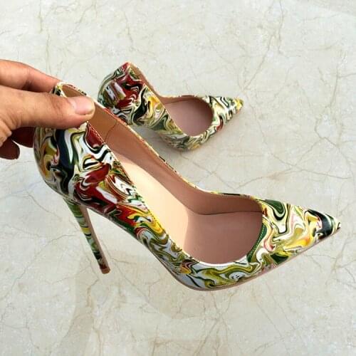 2019 Fashion free shipping multi color Patent Leather Poined Toe Stiletto Heel high heel shoe pump HIGH-HEELED SHOES dress shoes