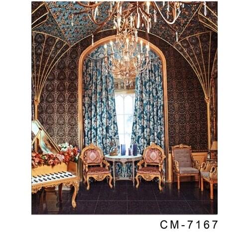 Vintage royal living room photography background vinyl luxury chandelier art photo backdrop for photo Studio accessories CM-7167