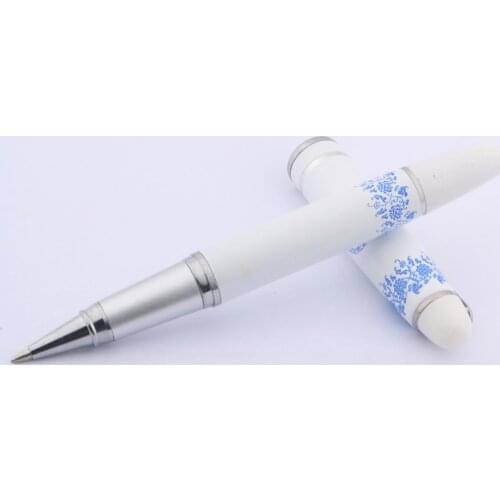 High Quality Chinese Dragon Paiting Blue and White Porcelain Pattern 0.5MM Black Refill Rollerball Pen