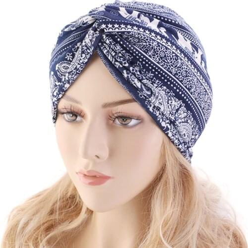 Bohemian Style Cotton Twist Turban Headwrap Chemo Cap Women Hijab