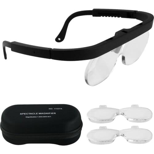 1.5/2.5/3.5X Magnifying Glasses Magnifying Headset with Multiple Lens for Crafting Clock Watch Electronics Repair Hobby Tool