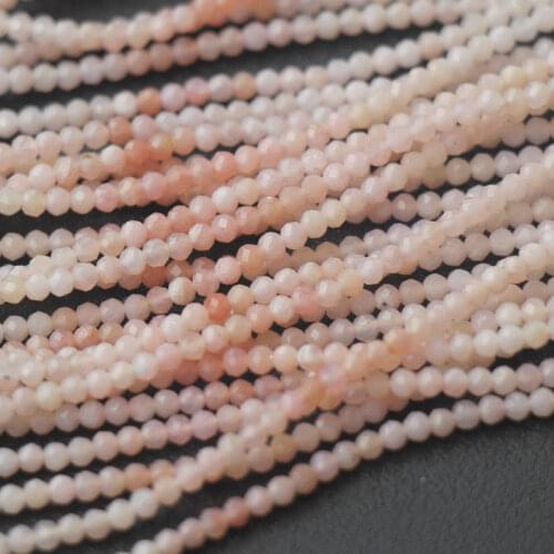 13 inch Strand of Machine Cut Quality PINK OPAL Micro Faceted Rondells,2.5mm