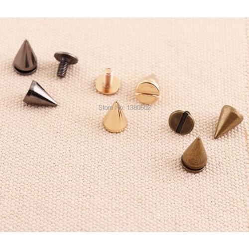 20sets Cone Shape Stud Rivets Screw Diy Garment Rivet For Clothes Bag Shoes Leather Craft