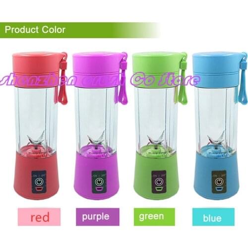 30Pcs 4/6 Blades Mini Portable Electric Fruit Juicer USB Rechargeable Smoothie Maker Blender Machine Sports Bottle Juicing Cup