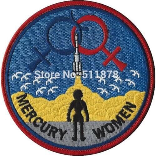 4" MERCURY 13 WOMEN ALIENS COMMEMORATIVE SPACE Embroidered iron on patch emblem MOTIF APPLIQUE