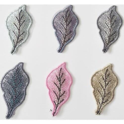 6pcs Fashion Leaves Applique Embroidered Sew on Patches For Clothes Bag Cap Headwear Sticker Diy Craft Decoration Repair