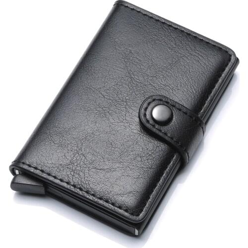 Aaby PU Leather Card Holder Wallet Can Shield RFID And NFC Signals Protect your imformation Business Card Cover