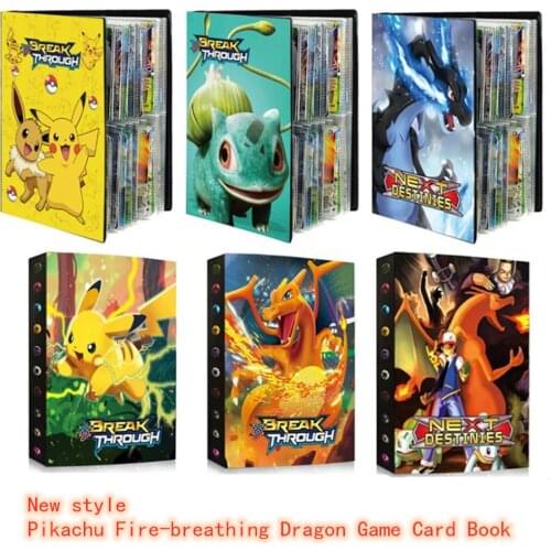 240Pcs Holder Album Toys Collections Pokemon Cards Album Book Top Loaded List Toys Gift for Children Pokemon card book