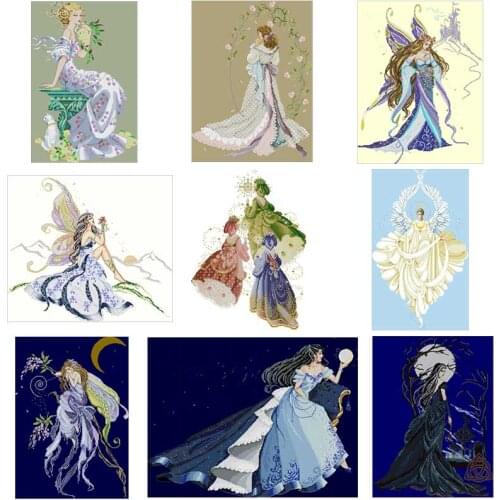 Angels and fairies patterns counted 14CT DIY Cross Stitch Sets Cross-stitch Kits Embroidery Needlework