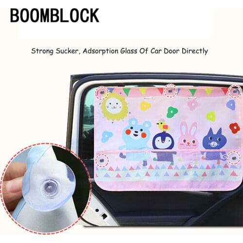 Car Cartoon Sunshade Curtain Tensile Cover Storage Bag For Peugeot 307 206 407 Citroen C4 C5 Honda Civic Accord CRV Lada Vesta