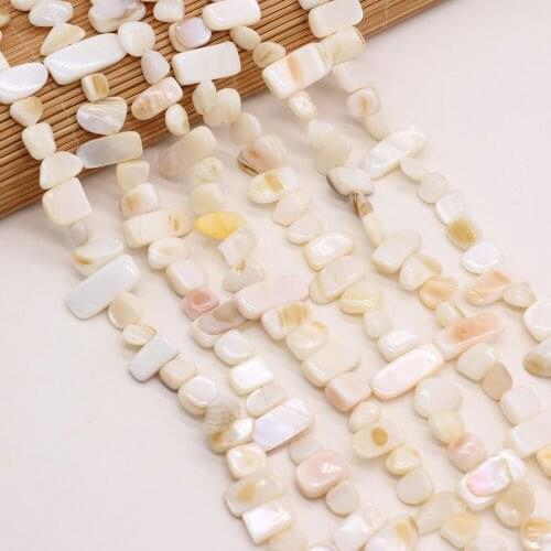 Natural Shell Irregular Rectangular Beads Use For Make Exquisite Ladies' Jewelry Bracelets 8x15-10x20 Mm Length 80 Cm
