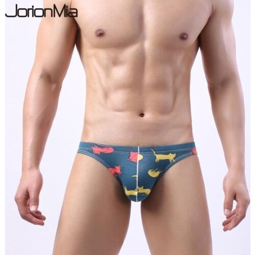 Men Sexy Underwear Male Printed Panties Mens Brief Cotton Underpant Boy Bikini Briefs Sexy Underwear 1910