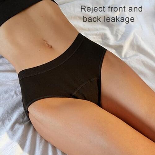 Womens Mid-Waist Physiological Pants Four-Layer Free Sanitary Napkin Underwear Leak Proof And Breathable TT@88