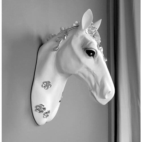 Home Decor Horse Statue Wall Sculpture Decoration Animal Figurine Living Room Decorations Modern Decorative Resin Statues