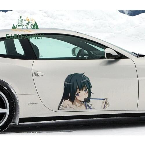 EARLFAMILY 43cm x 31.4cm for DanMachi Hestia Vinyl Car Stickers Personality Anime Decal Scratch-Proof Waterproof Car Styling