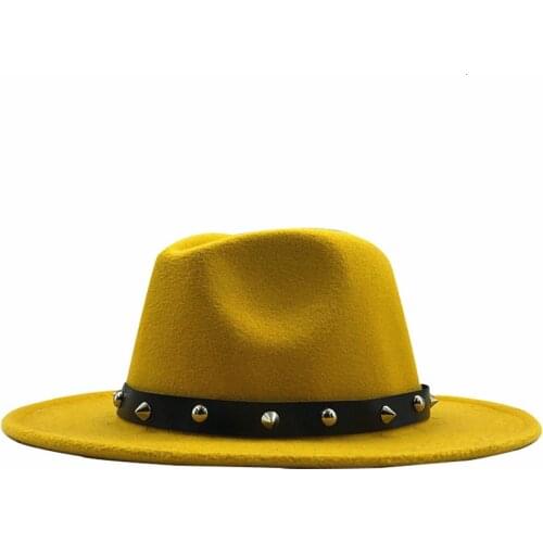 Felt Hat Men Fedora Hats with Belt Women Vintage Trilby Caps Wool Fedora Warm Jazz Hat Chapeau Femme feutre Panaman hat