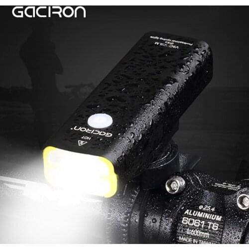 GACIRON Rechargeable bike light Super Bright 400 lumens light Cycling front led lights waterproof big capacity battery 5 modes