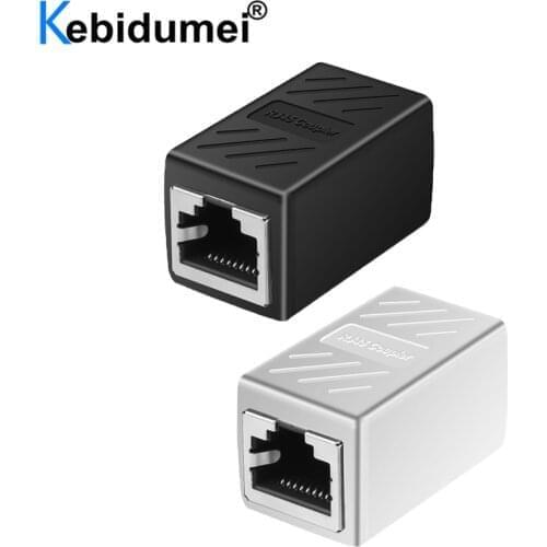 Kebidumei Female to Female Network Cable Extender Adapter RJ45 Network Cable Connector Cat6A/Cat6/Cat5e RJ45 Ethernet Coupler