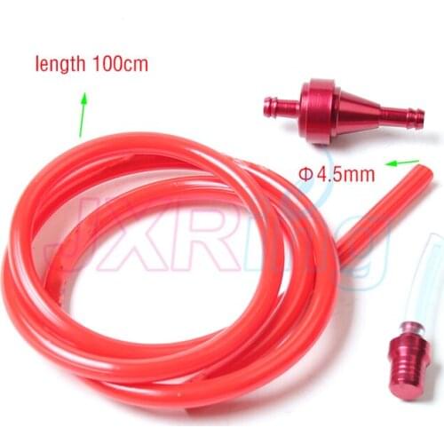 Red Gas Cap oil Vent + Fuel Hose oil hose fuel tubes+Aluminum Oil Filter Set For Dirt Bike Pit Bike parts