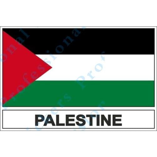 Creative Sticker Flag Ps Palestine Flag PVC Vinyl Waterproof Sticker Decal Motorcycle waterproof Decal