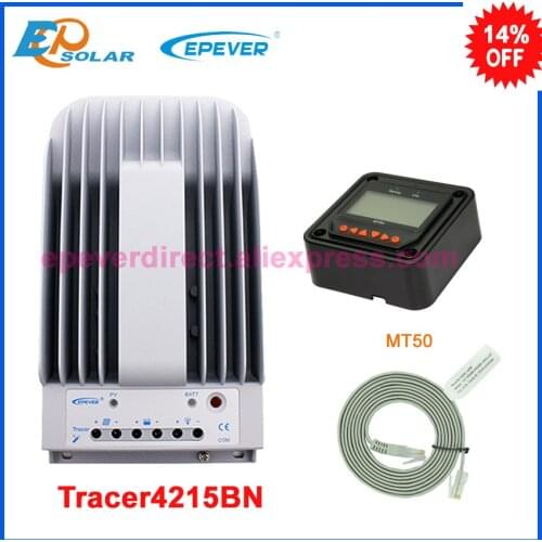 MPPT EPsolar 40A 40amp Tracer4215BN with black MT50 remote meter solar portable controller 12v 24v auto work
