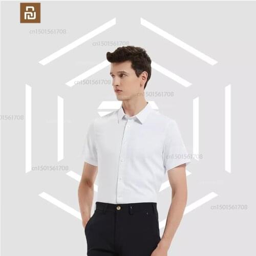Xiaomi mijia mens short-sleeved shirt anti-fouling and mite-removing smooth tencel bamboo fiber short sleeves