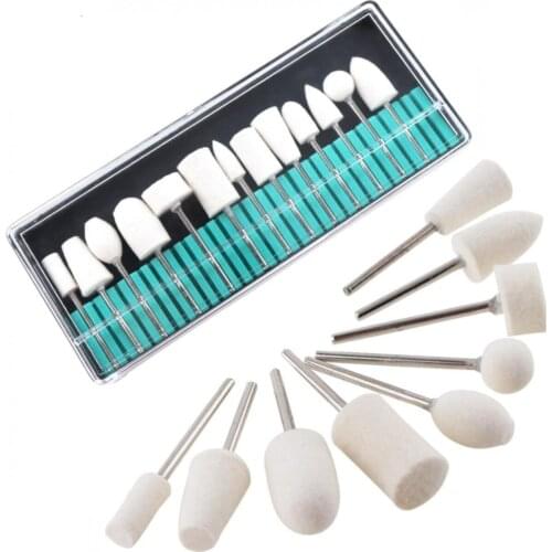 Mandrel Compatible 12-Piece Round Wool Felt Set High Quality Sanding Disc Set Cleaning wool grinding head set for Polishing