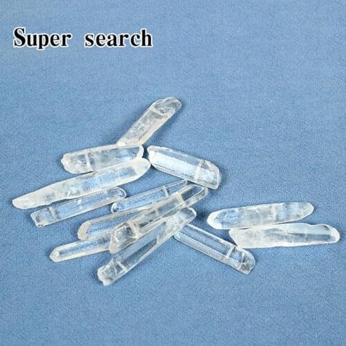 Natural Transparent Crystal White Quartz Cluster Point Column End Specimen Healing Reiki Mineral DIY Handmade Necklace Pendant