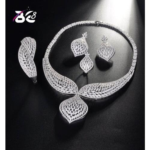 Be 8 New Arrival CZ African Bridal Jewelry Sets Fashion Dubai Jewelry Set for Women Wedding Accessoriesbijoux Femme EnsembleS203