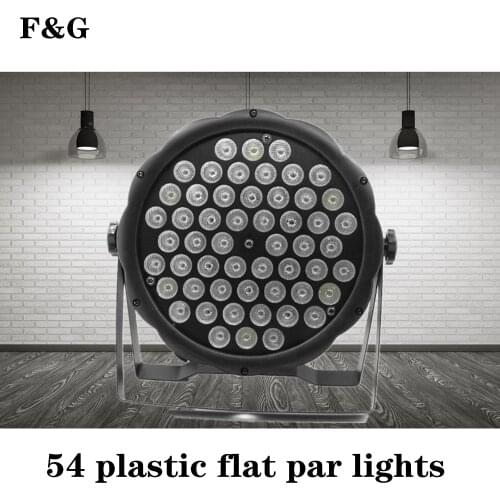 54x3W LED Par Light RGBW Disco Wash Light Equipment 8 Channels DMX 512 LED Uplights Strobe Stage Lighting Effect Light 12x3W