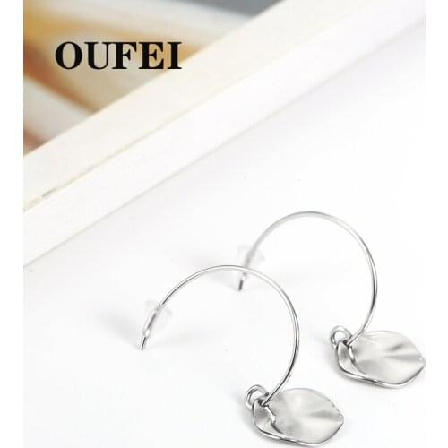 OUFEI Drop Earrings for women rose gold stainless steel earrings for women pendant korean fashion earring for women jewelry