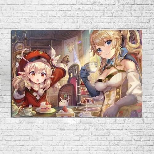 One Piece Poster Anime KEQING Genshin Impact HD Prints Canvas Wall Art Decor Game Oil Painting Home Decor Living Room Pictures