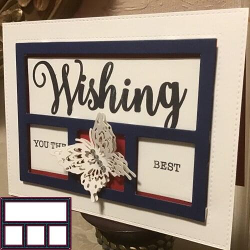 Rectangular window frame Metal Cutting Dies for DIY Scrapbooking Photo Album Decorative Embossing Paper Card Crafts Die Cut