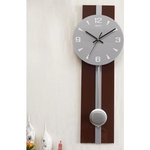 Glass Nordic Retro Wall Clock Modern Design Personality Wood Kitchen Vintage Watch Pendulum Clock Zegar Vintage Home Decor 61