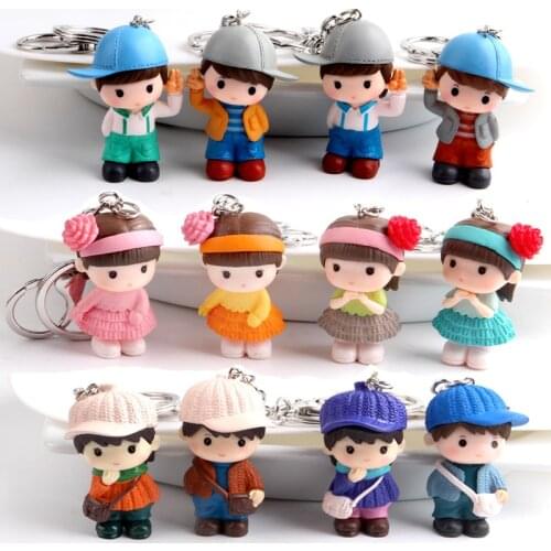 Tanabata couple gift key chain small gifts cute cartoon couple boys and girls