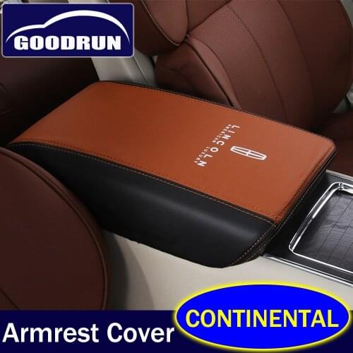 Car armrest cover universal For Lincoln CONTINENTAL central control armrest box pad protactor accessories Leather silk screen