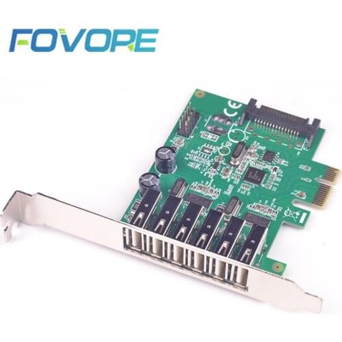 PCI-e USB Adapter PCI-e to USB 6 Ports expansion Card Adapter USB2.0 PCI e PCIe Converter
