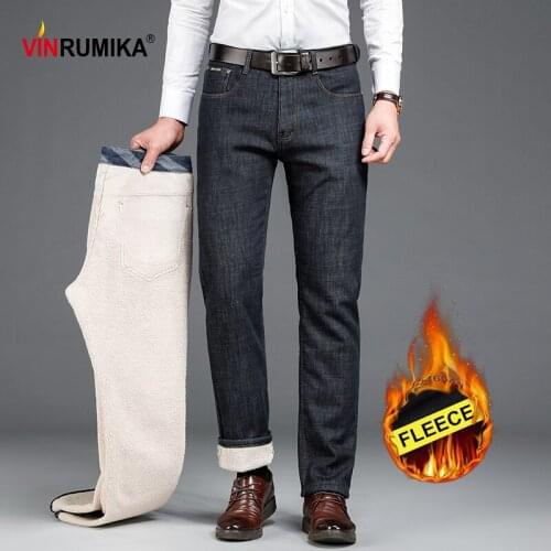 Мужские джинсы на флисе VINRUMIKA China At AliExpress